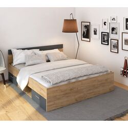 Pat Tempo Kondela Michigan 160x200 (Artisan Oak/Graphite) Thumb