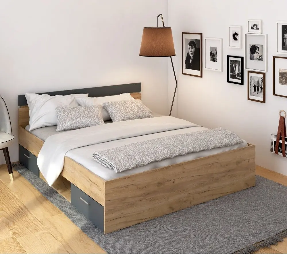 Pat Tempo Kondela Michigan 160x200 (Artisan Oak/Graphite)