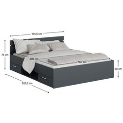 Pat Tempo Kondela Michigan 160x200 (Graphite) Thumb