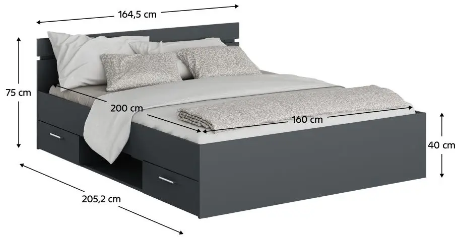 Pat Tempo Kondela Michigan 160x200 (Graphite)