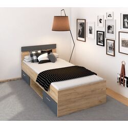 Pat Tempo Kondela Michigan 90x200 (Artisan Oak/Graphite)