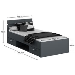 Pat Tempo Kondela Michigan 90x200 (Graphite) Thumb