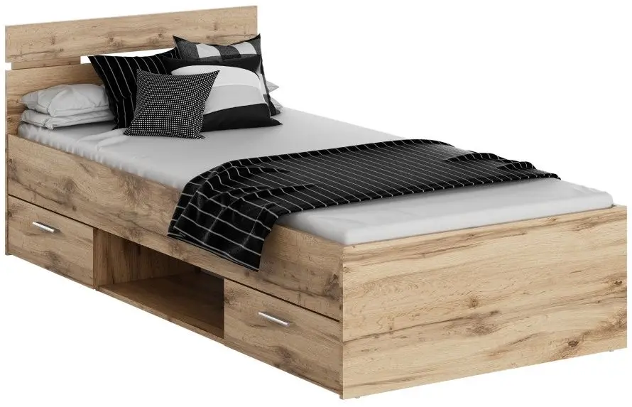 Кровать Tempo Kondela Michigan 90x200 (Wotan Oak) - 2