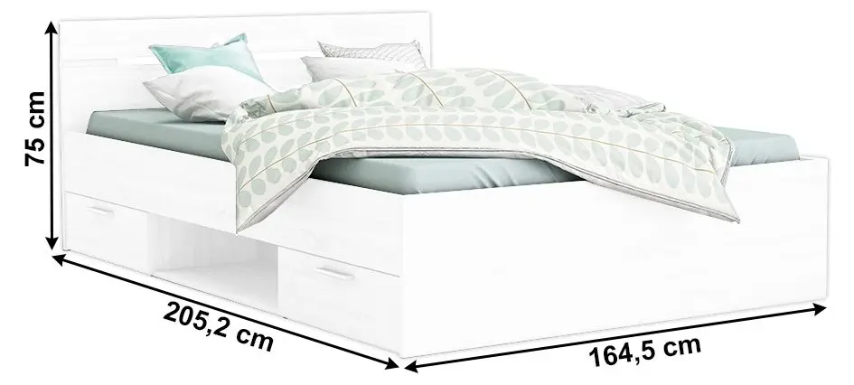 Кровать Tempo Kondela Michigan New 160x200 (White) - 6