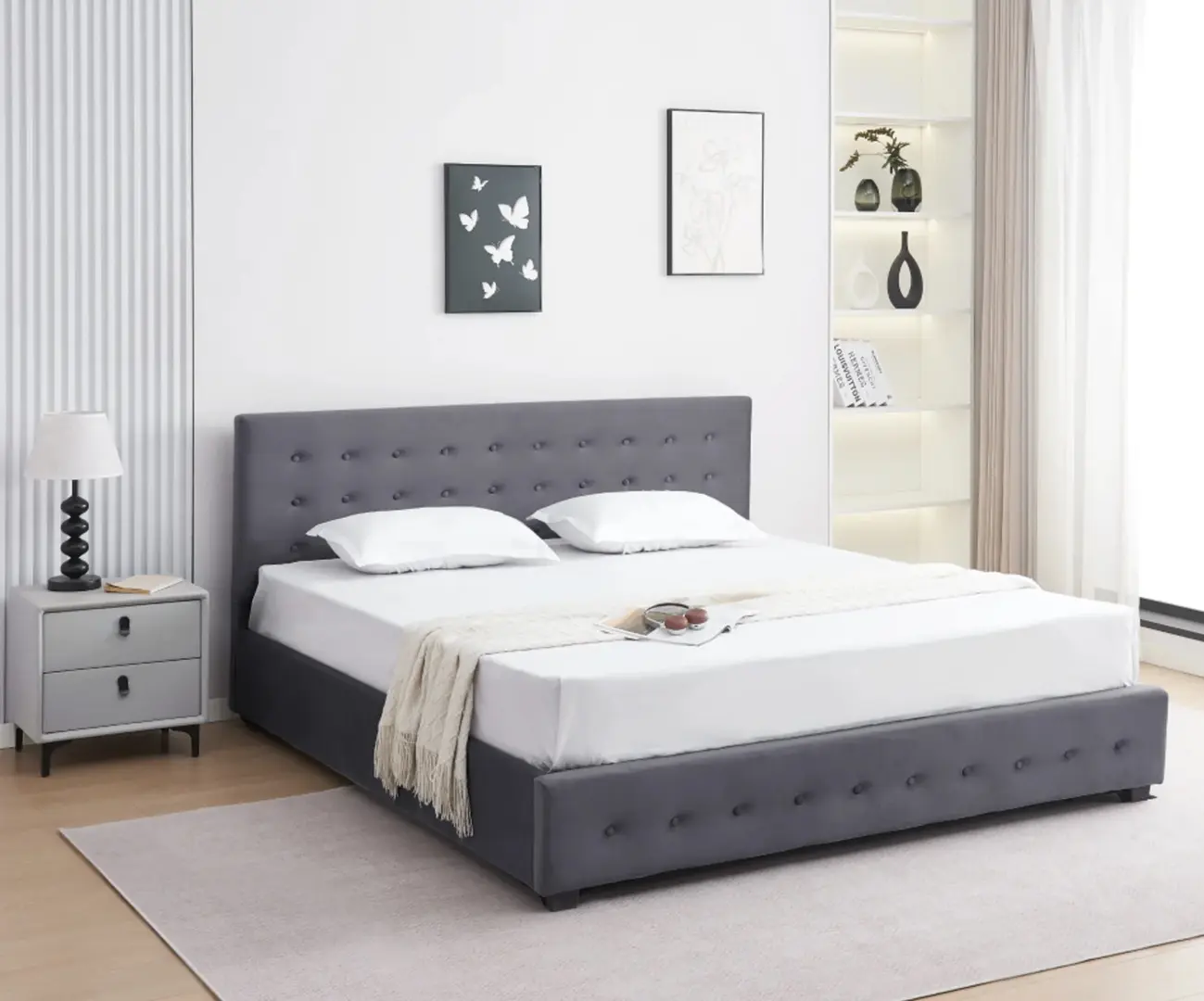 Кровать Tempo Kondela Mindy подъемный механизм 180x200 (Grey)