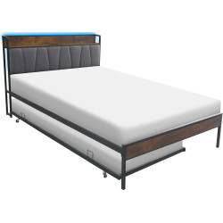 Кровать Tempo Kondela Nordo 140x200 (Black/Grey) Thumb