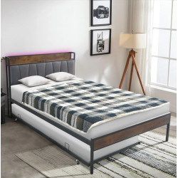 Кровать Tempo Kondela Nordo 140x200 (Black/Grey)