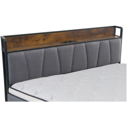 Кровать Tempo Kondela Nordo 140x200 (Black/Grey) Thumb