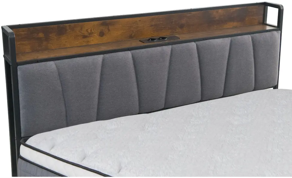 Кровать Tempo Kondela Nordo 140x200 (Black/Grey) - 9