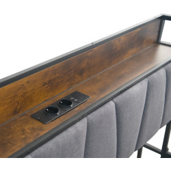 Кровать Tempo Kondela Nordo 140x200 (Black/Grey) Thumb