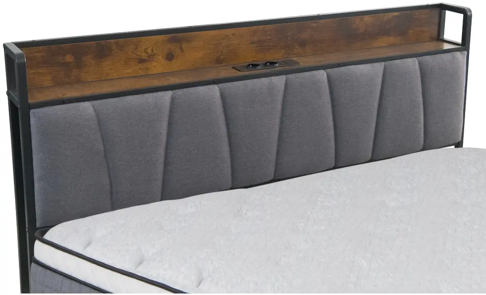 Кровать Tempo Kondela Nordo 160x200 (Black/Grey) - 8