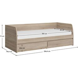 Pat Tempo Kondela Norty Typ 28 2S 90x200 (Sonoma Oak) Thumb