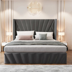 Кровать Tempo Kondela Penelope 180x200 (Dark Grey) Thumb