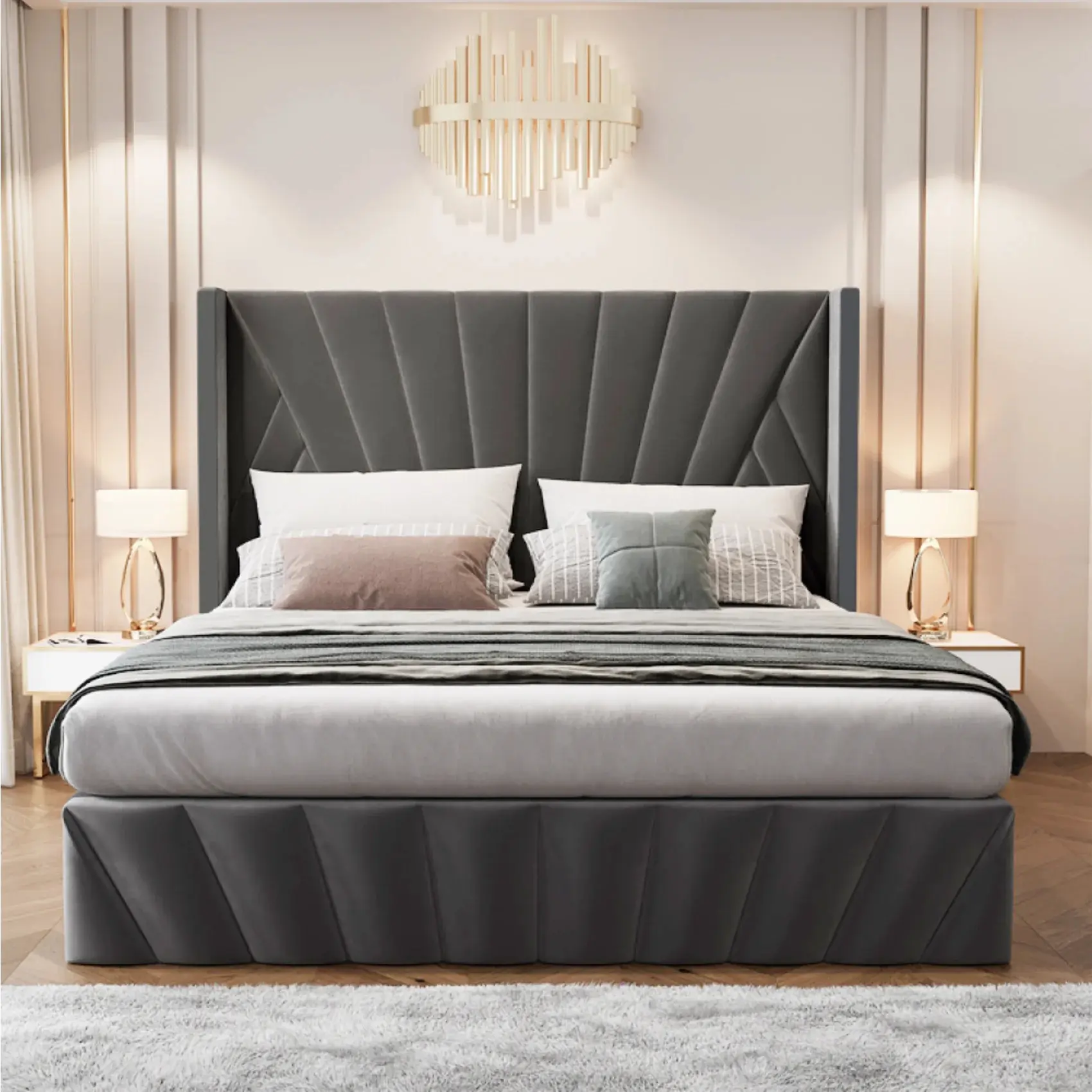 Кровать Tempo Kondela Penelope 180x200 (Dark Grey) - 2