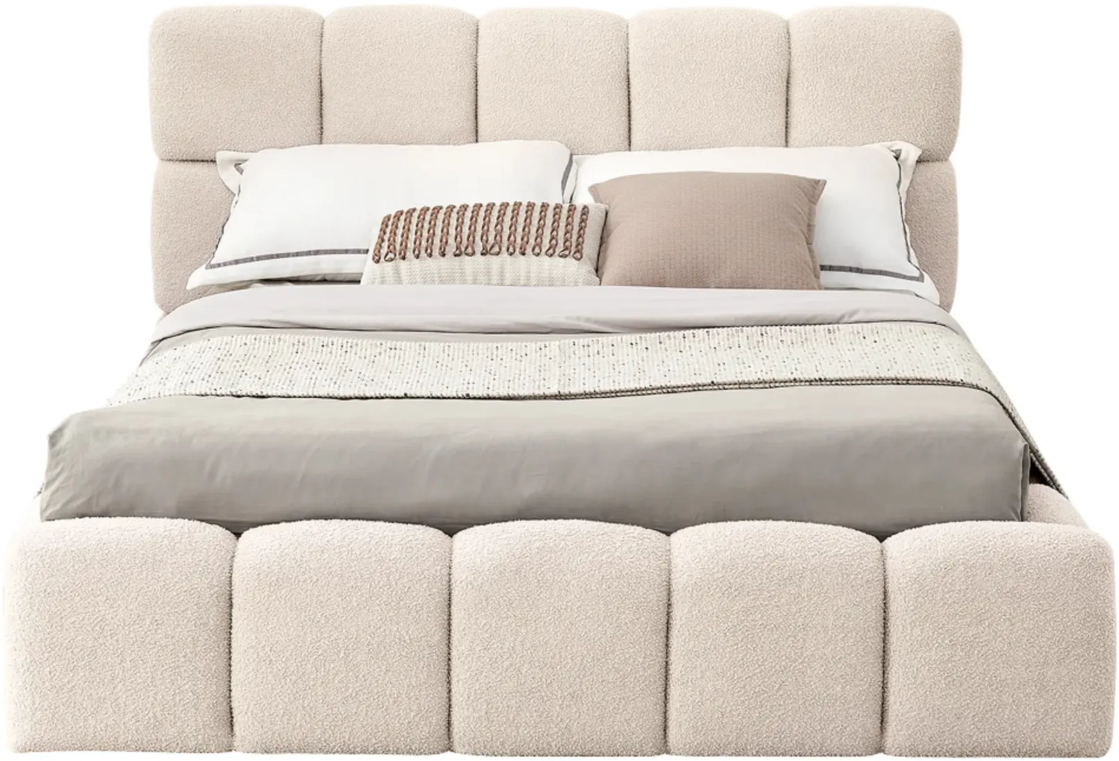 Кровать Tempo Kondela Sorela подъемный механизм 140x200 (Beige) - 5