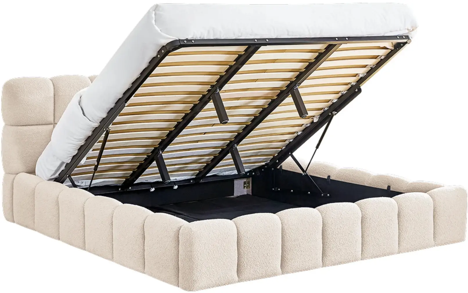 Кровать Tempo Kondela Sorela подъемный механизм 200x200 (Beige) - 4