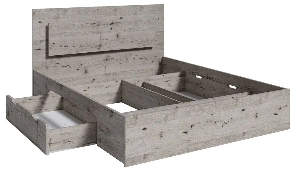 Pat Tempo Kondela Togos cu LED iluminare 160x200 (Wellington Oak)