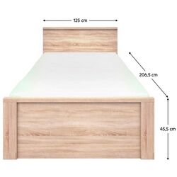 Кровать Tempo Kondela Topty Typ 43 120x200 (Sonoma Oak) Thumb