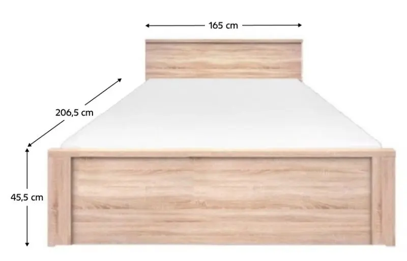 Pat Tempo Kondela Topty Typ 45 160x200 (Sonoma Oak)