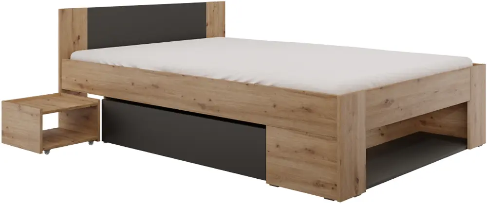 Pat Tempo Kondela Unis 140x200 (Artisan Oak/Anthracite)