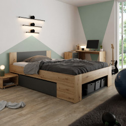 Pat Tempo Kondela Unis 140x200 (Artisan Oak/Anthracite)