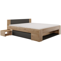 Кровать Tempo Kondela Unis 180x200 (Artisan Oak/Anthracite) Thumb