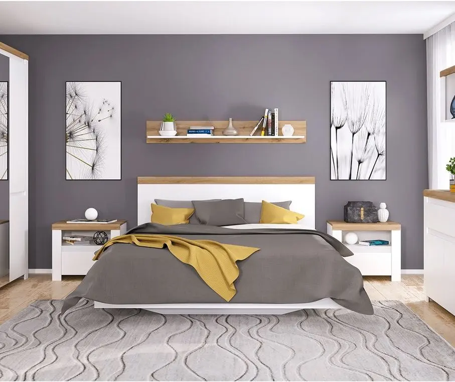 Pat Tempo Kondela Vilgo 160x200 (Wotan Oak/White)