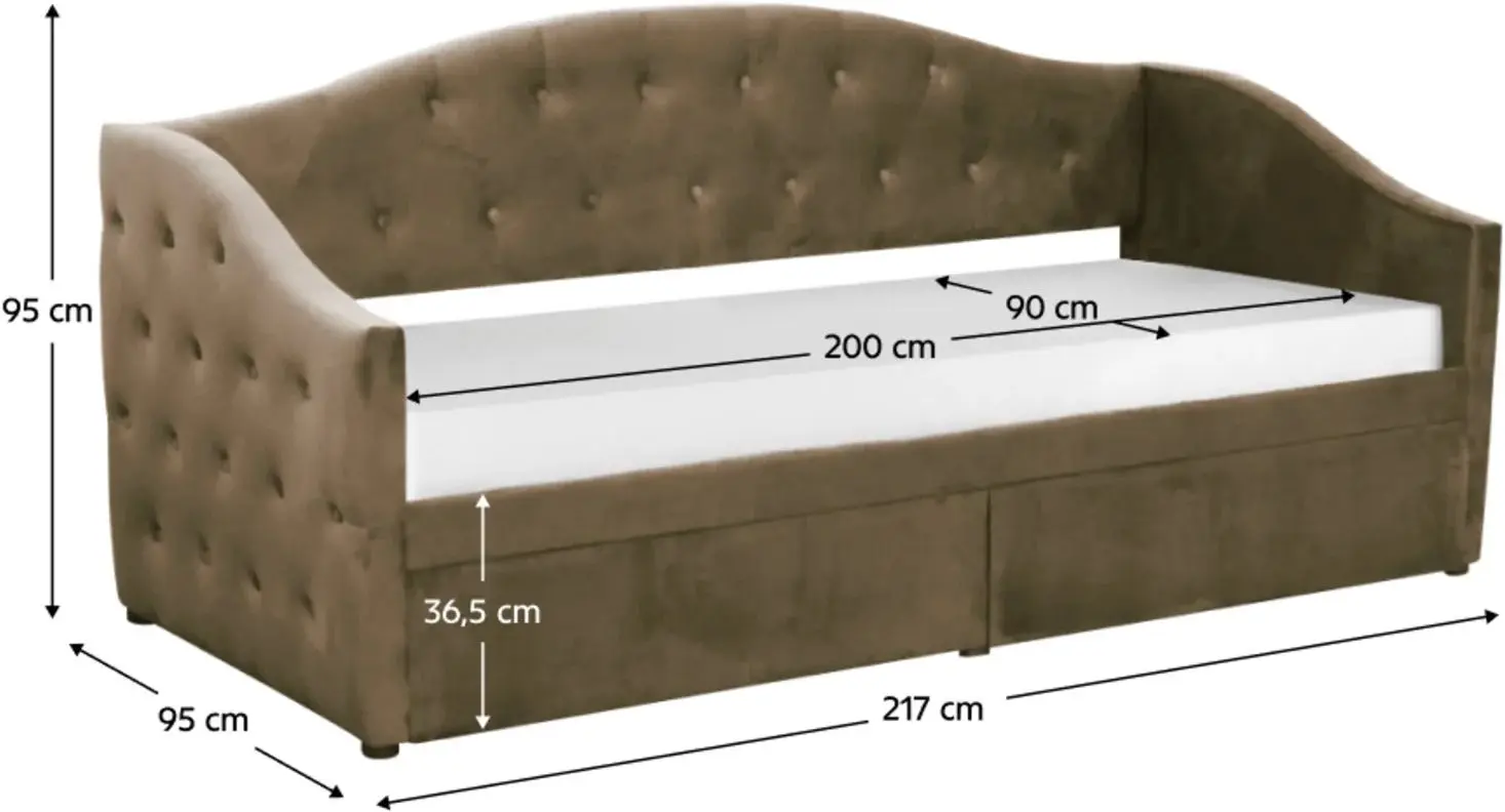 Кровать Tempo Kondela Zaska 90x200 (Brown)