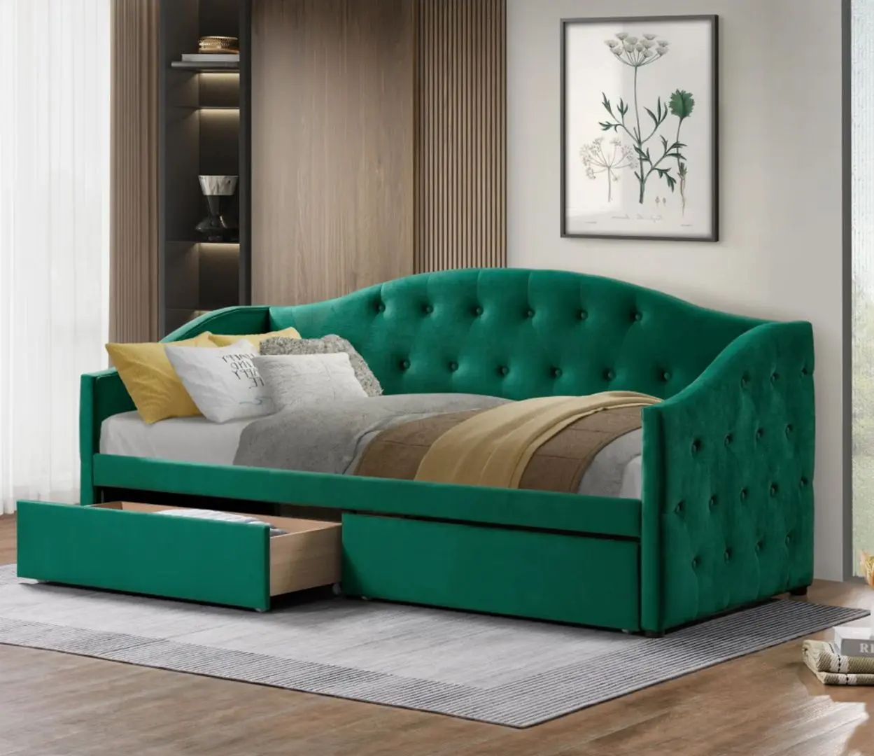 Кровать Tempo Kondela Zaska 90x200 (Green)