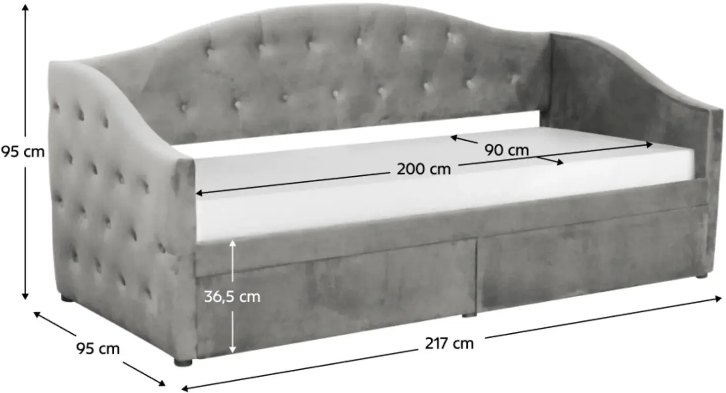 Pat Tempo Kondela Zaska 90x200 (Grey)