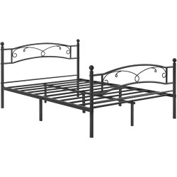Кровать Vasagle RMB073B01 140x190 (Black) Thumb