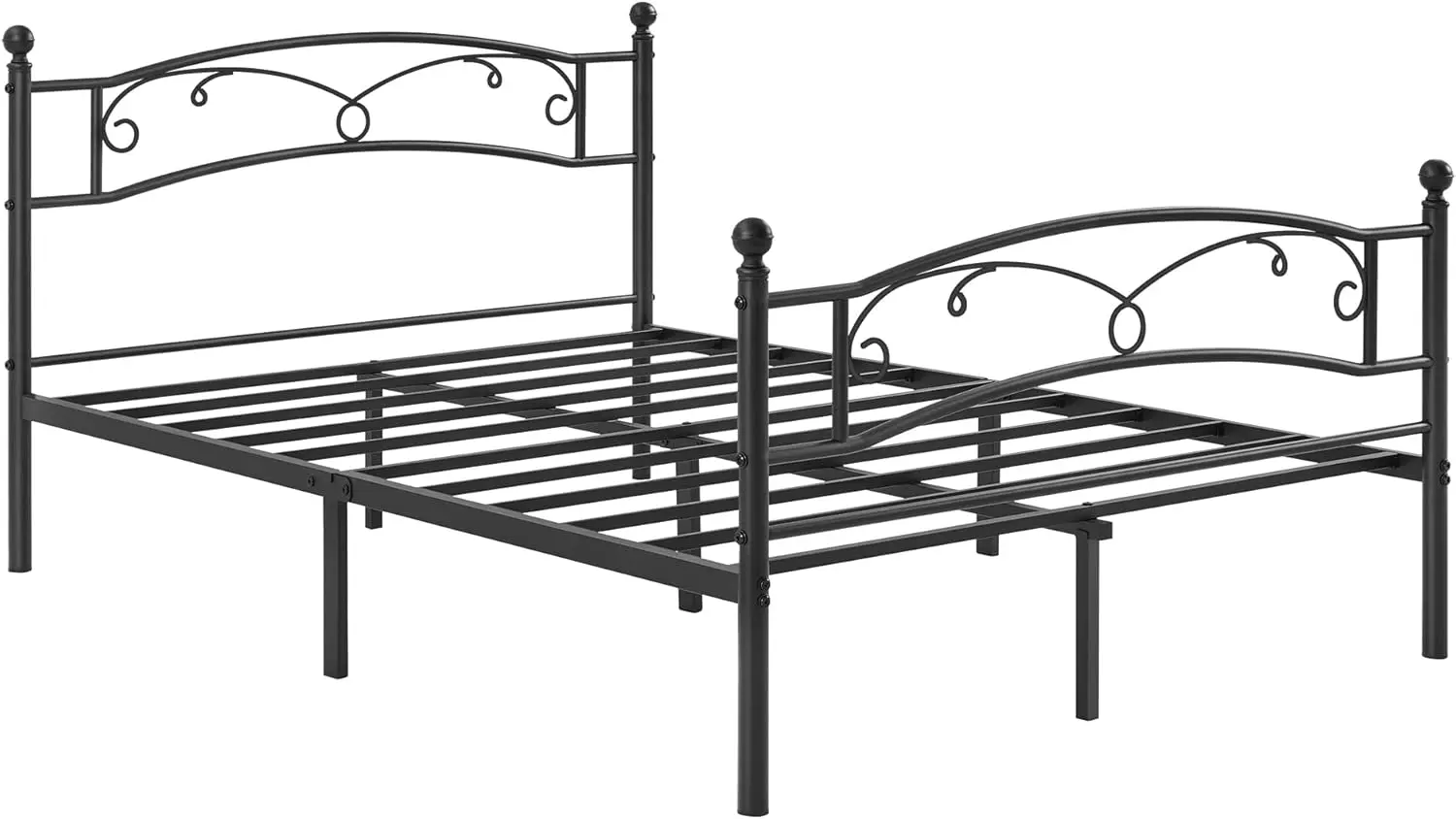 Кровать Vasagle RMB073B01 140x190 (Black) - 2