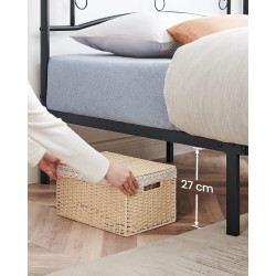 Кровать Vasagle RMB073B01 140x190 (Black) Thumb