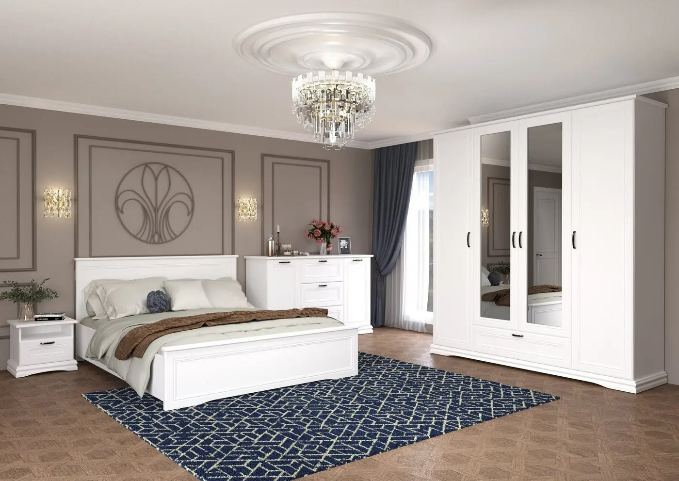 Кровать Yasen Сардиния 160x200 (Белый)