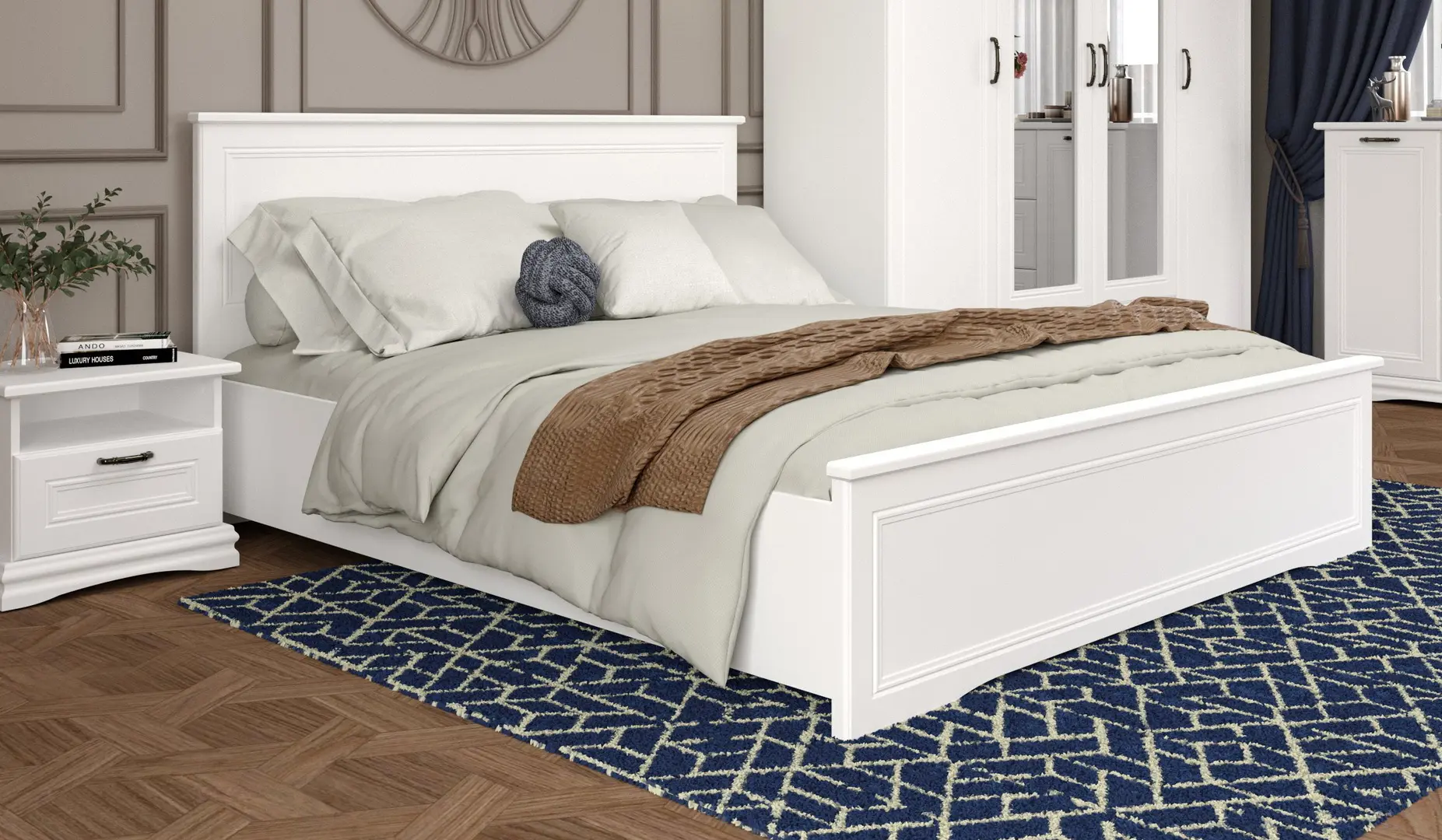 Кровать Yasen Сардиния 160x200 (Белый)