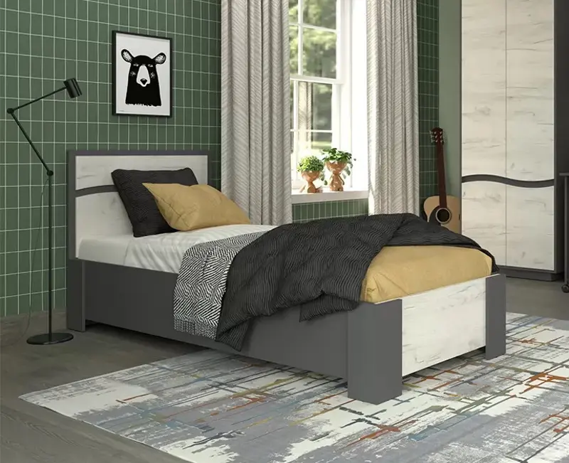 Pat Yasen Jeneva baza lamele 80x200 (Graphite Grey/Craft Oak White)