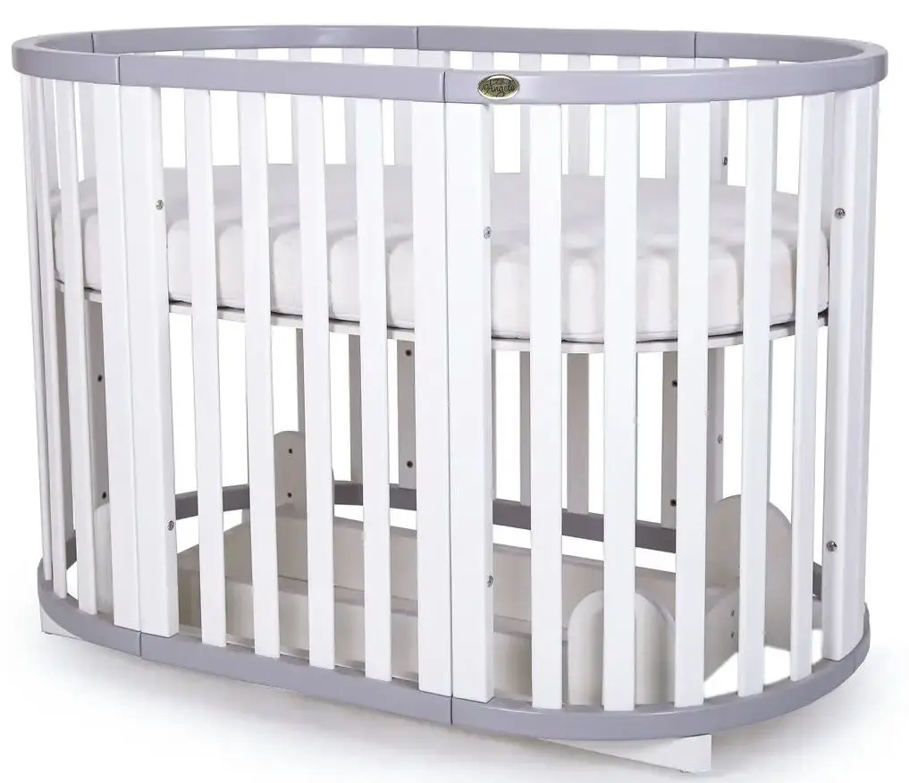 Кроватка-трансформер Miracolo Amore 7в1 + маятник (Grey/White)