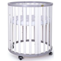 Кроватка-трансформер Miracolo Amore 7в1 + маятник (Grey/White) Thumb