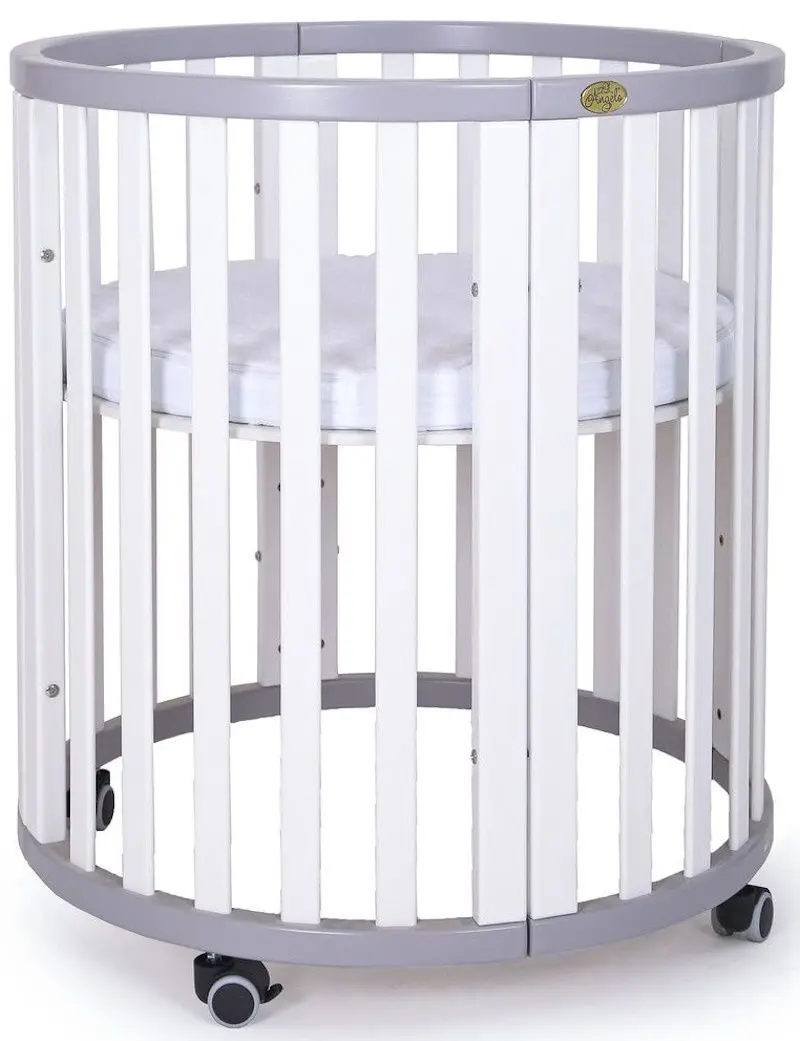 Кроватка-трансформер Miracolo Amore 7в1 + маятник (Grey/White)