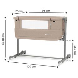Кроватка-люлька 3в1 Kinderkraft Neste Grow KCNEGR00BEG0000 (Beige) Thumb
