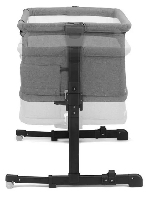 Кроватка-люлька 3в1 Kinderkraft Neste Grow KCNEGR00GRY0000 (Dark Grey) - 7