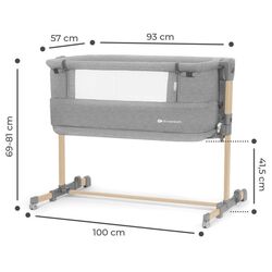 Кроватка-люлька 3в1 Kinderkraft Neste Grow KCNEGR00LGR000W (Grey) Thumb