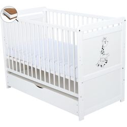 Patuc 2in1 BabyNeeds Nadia II Girafa + saltea 10cm + sertar (White) Thumb
