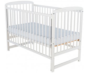 Кроватка BabyNeeds Ola + опускающаяся стенка (White)