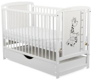 Кроватка BabyNeeds Timmi Girafa + матрас 10см + ящик (White)