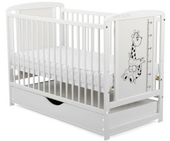 Patuc BabyNeeds Timmi Girafa + saltea 12cm + sertar (White)