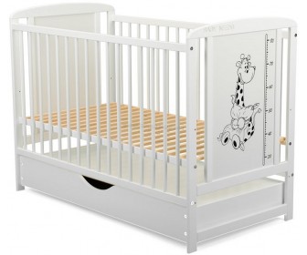 Кроватка BabyNeeds Timmi Girafa + ящик (White)