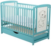 Кроватка BabyNeeds Timmi + матрас 12см + ящик (Mint)