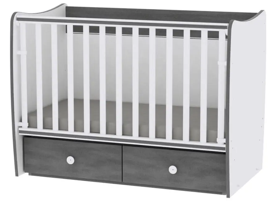 Кроватка Bertoni (Lorelli) Matrix (White/Vintage Gray)