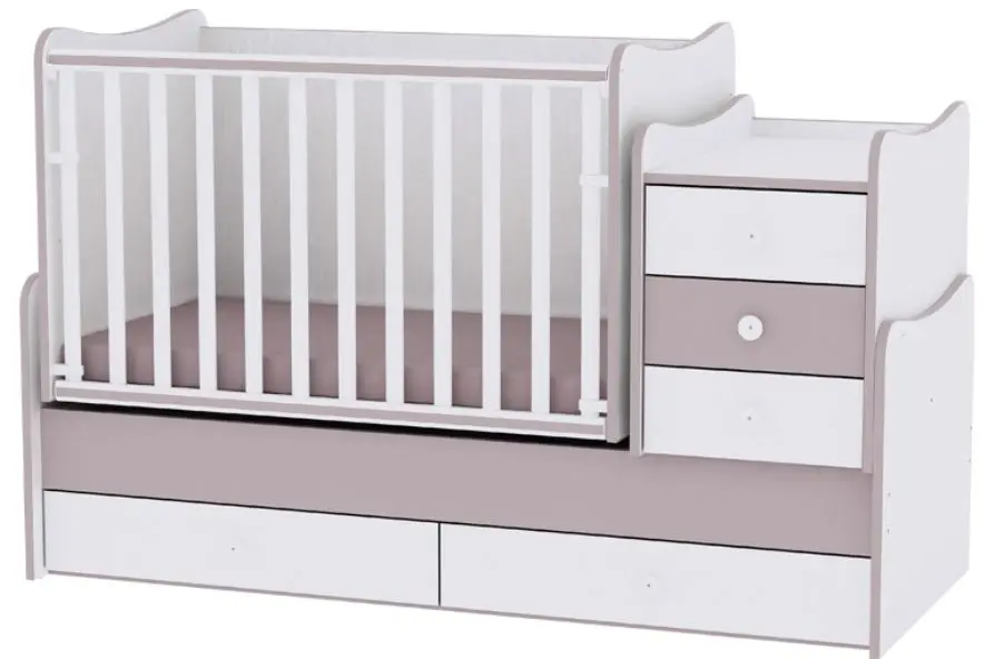 Кроватка Bertoni (Lorelli) Maxi Plus (White/Cappuccino)